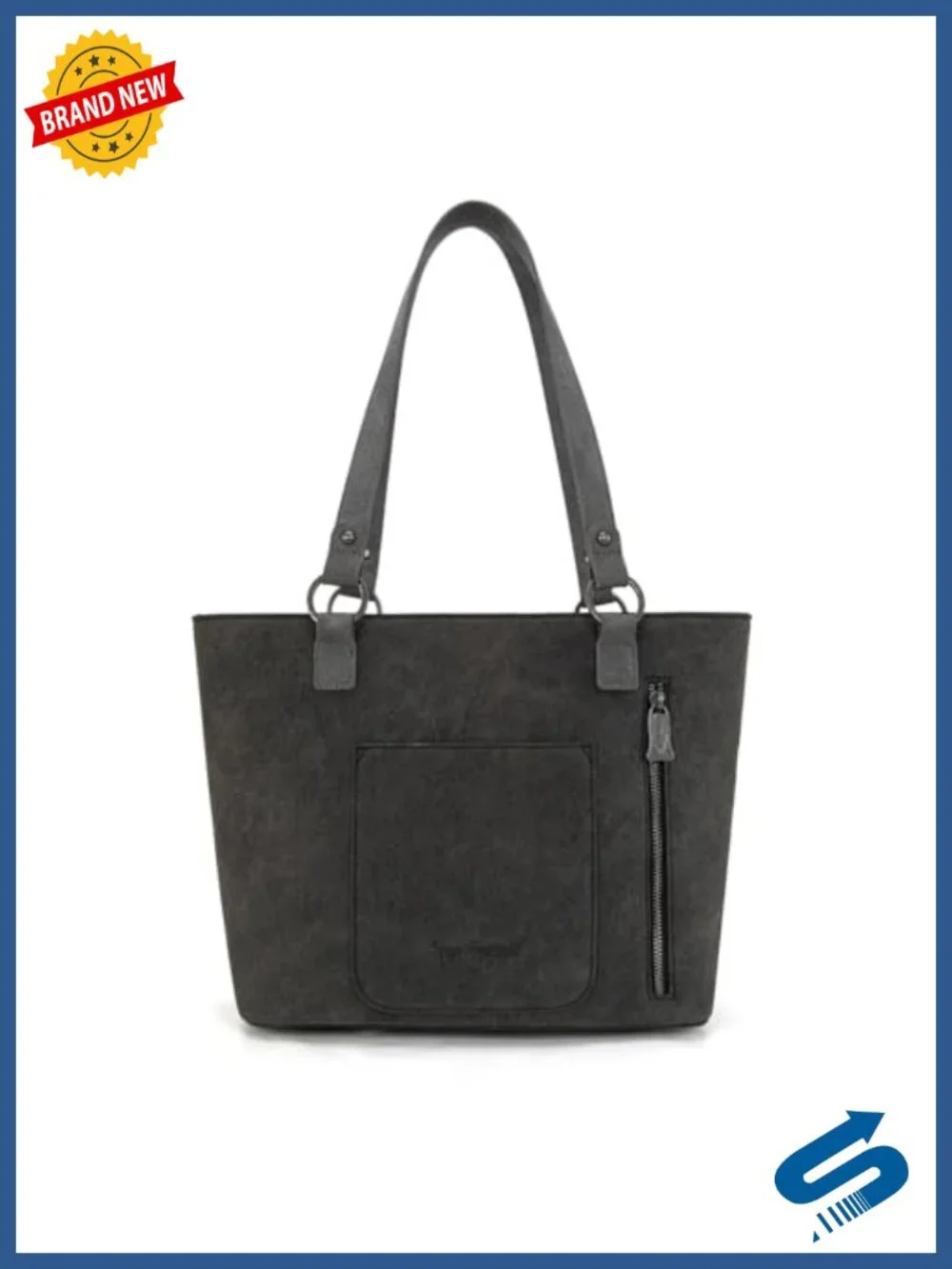 Tooled Genuine Leather Tote Bag Fringe Tribal Embroidery Laptop Shoulder Handbag